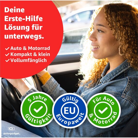 TK Gruppe Timo Klingler Verbandstasche KFZ mit Beatmungstücher - Verbandskasten Auto nach aktueller Norm 2026 - DIN13164
