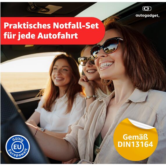 TK Gruppe Timo Klingler Verbandstasche KFZ mit Beatmungstücher - Verbandskasten Auto nach aktueller Norm 2026 - DIN13164
