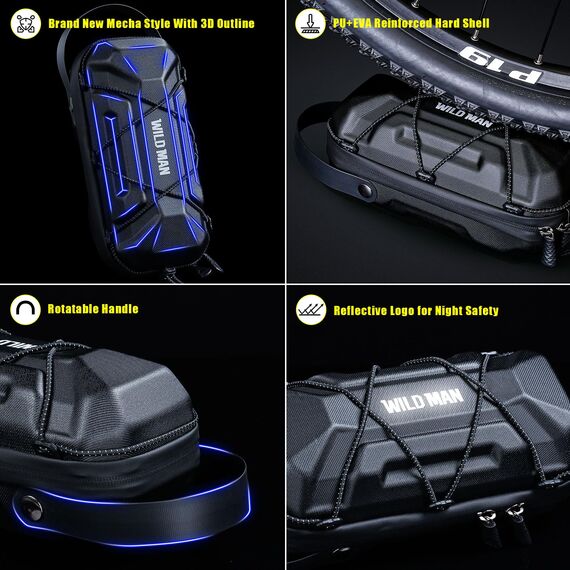 Faireach 3L E Scooter Tasche, Schnellverschluss Roller Tasche mit Mehrfarbige Elastische Kordel, Wasserdicht Große Kapazität Lenkertasche Escooter für Segway, Ninebot, Xiaomi, Mijia