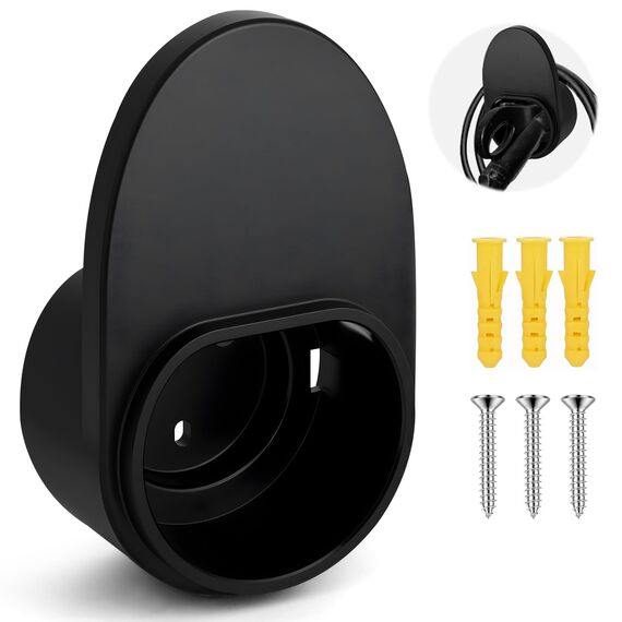Adiwo Typ 2 Wandhalterung Ladekabel, Wallbox Ladekabel Typ 2 Wandhalterung, Type 2 Ladekabeln Steckerhalter, EV Ladegerät Halter für Type 2 Ladestation Kabel Ladegerät, Wallbox Zubehör, Ohne Schnalle