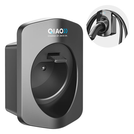 QIAO Typ 2 EV Ladegerät Halter, Wandhalterung EV Ladekabel Organizer für Elektroauto mit Typ 2 IEC 62196-2 Stecker, Wall Box Ladekabel Tidy Management für Indoor Outdoor Verwendung