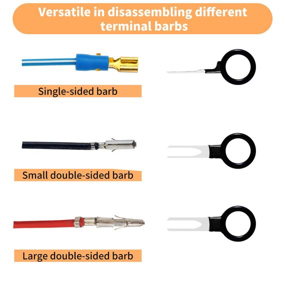 HMSQD 82 Stk Auspinnwerkzeug KFZ Set, Automotive Terminal Removal Tool Kit, Entriegelungswerkzeug Kfz Stecker Klemmen Ausbauwerkzeug für die meisten Kabelstecker, Kabelbaum Terminal Spezialwerkzeug