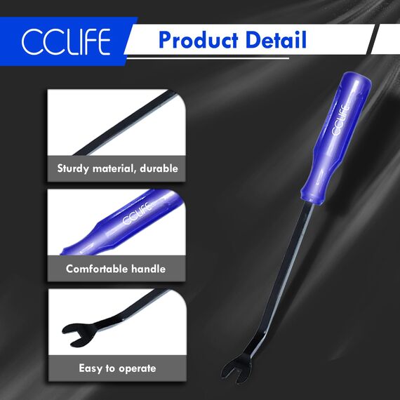 CCLIFE 12tlg Auto Demontage Werkzeug Set PP PA+ Zierleistenkeile Innenraum Verkleidung Türverkleidung