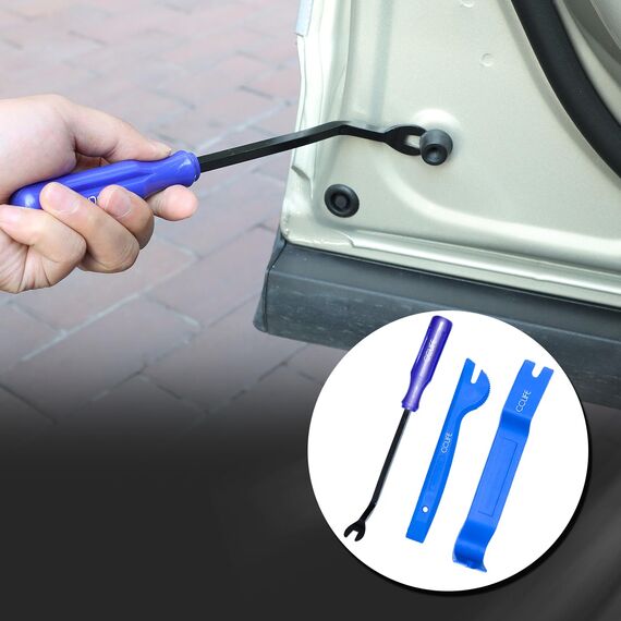 CCLIFE 12tlg Auto Demontage Werkzeug Set PP PA+ Zierleistenkeile Innenraum Verkleidung Türverkleidung