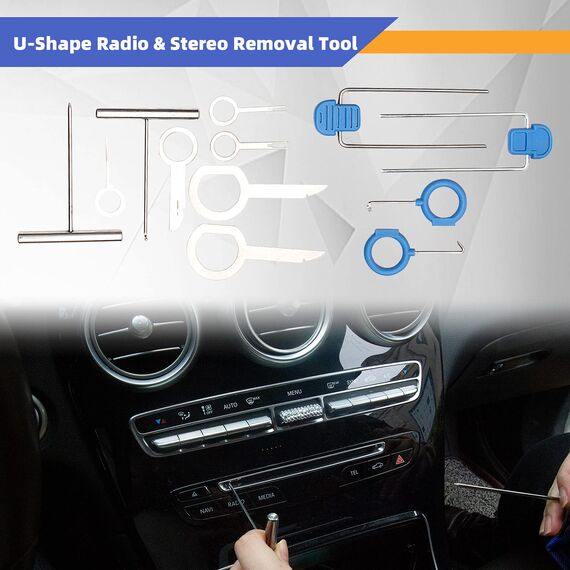 CCLIFE 31tlg Demontage Werkzeug Auto Zierleistenkeile PP PA+ Innen Verkleidung Werkzeug für Ausbau Autotür Radio Türverkleidung Clips