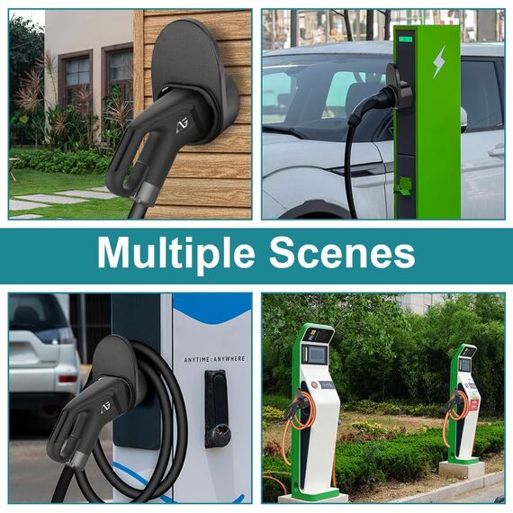 Adiwo Typ 2 Wandhalterung Ladekabel, Wallbox Ladekabel Typ 2 Wandhalterung, Type 2 Ladekabeln Steckerhalter, EV Ladegerät Halter für Type 2 Ladestation Kabel Ladegerät, Wallbox Zubehör, Ohne Schnalle