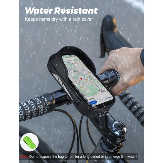 Vitalismo Fahrrad Handyhalterung Wasserdicht Lenkertasche 360°Drehbarem Motorrad Handyhalter für 4.7-7 Zoll Smartphone mit Regenhaube Handy Halterung Lenker Tasche Fahrradhalterung Fahrradtasche