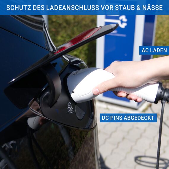 EVify Schutzkappe für CCS-Anschluss magnetisch • Abdeckung schützt den DC Ladeanschluss vor Staub und Feuchtigkeit • passend für Tesla Model S/3/X/Y & andere EVs