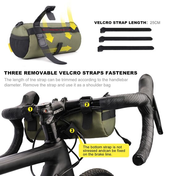 Rhinowalk Fahrrad Lenkertasche Vordertasche Fahrradtasche Aufbewahrungstasche mit Schultergurt für Rennrad Mountainbike Radfahren Reisen
