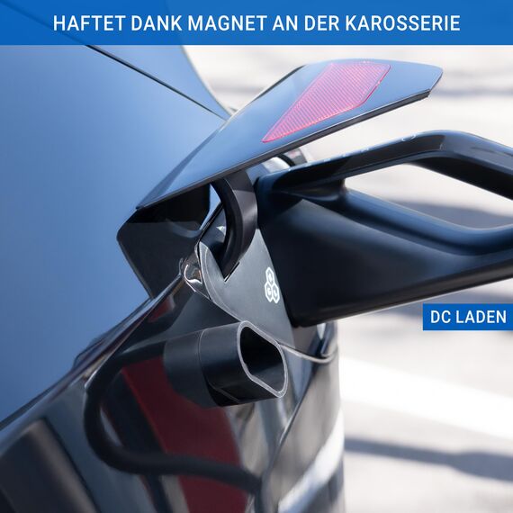 EVify Schutzkappe für CCS-Anschluss magnetisch • Abdeckung schützt den DC Ladeanschluss vor Staub und Feuchtigkeit • passend für Tesla Model S/3/X/Y & andere EVs