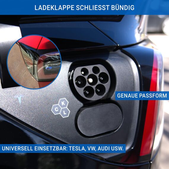 EVify Schutzkappe für CCS-Anschluss magnetisch • Abdeckung schützt den DC Ladeanschluss vor Staub und Feuchtigkeit • passend für Tesla Model S/3/X/Y & andere EVs