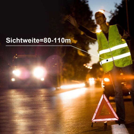 Gowkeey Warnwesten Auto 5 STK, Warnweste Pannenweste Warnwesten Neongelb Sicherheitsweste Westen Auto,Weste Neongelb Reflektierend High Visibility Vest für Autofahrern Fahrern Arbeitskräften