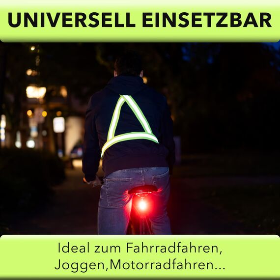 AVANA Reflektorweste Reflektierende Sicherheitsweste Einstellbar Warnweste Leicht Hohe Sichtbarkeit Joggen Fahrrad Laufen Motorrad für Erwachsene & Jugendliche 2er-Set