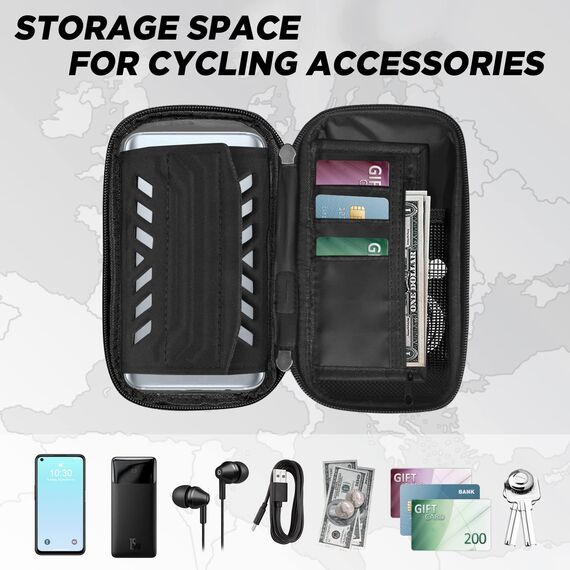 Handyhalterung Fahrrad Wasserdicht Handyhalter Motorrad Handy Halterung 360°Drehbarem Fahrradhalterung Lenkertasche für 4.7-7 Zoll Smartphone mit Regenhaube Fahrradtasche Fahrradlenker Halter Tasche
