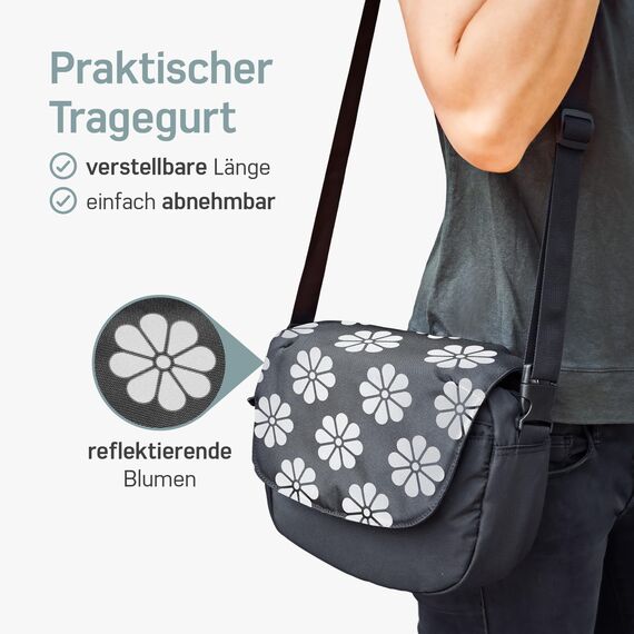 Borgen KLICKfix Lenkertasche Fahrrad - 5l Wasserabweisende und geräumige Fahrrad Lenkertasche - Bike Bag E-Bike, MTB, Citybike, Rennrad - 2in1 Tragetasche Dank abnehmbarem Gurt - Fahrradtasche Lenker