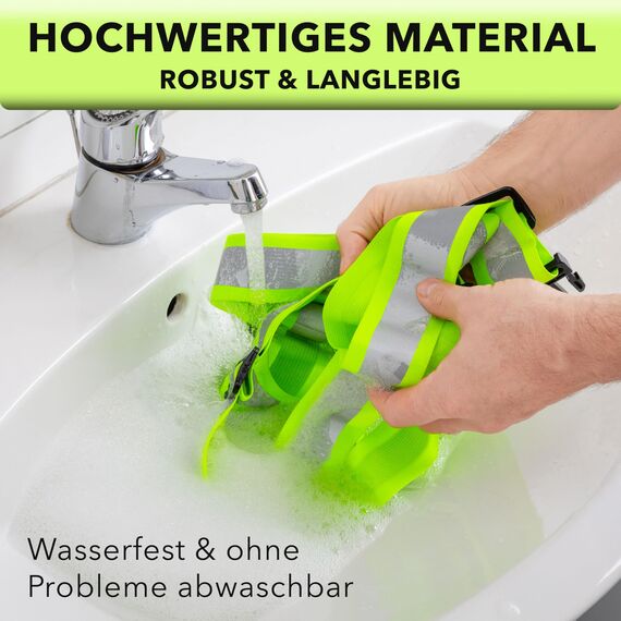 AVANA Reflektorweste Reflektierende Sicherheitsweste Einstellbar Warnweste Leicht Hohe Sichtbarkeit Joggen Fahrrad Laufen Motorrad für Erwachsene & Jugendliche