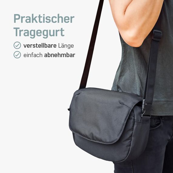 Borgen KLICKfix Lenkertasche Fahrrad - 5l Wasserabweisende und geräumige Fahrrad Lenkertasche - Bike Bag E-Bike, MTB, Citybike, Rennrad - 2in1 Tragetasche Dank abnehmbarem Gurt - Fahrradtasche Lenker
