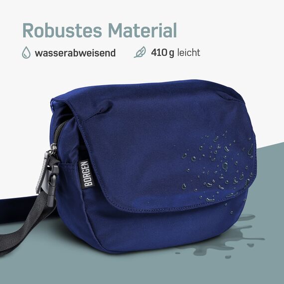 Borgen KLICKfix Lenkertasche Fahrrad - 5l Wasserabweisende und geräumige Fahrrad Lenkertasche - Bike Bag E-Bike, MTB, Citybike, Rennrad - 2in1 Tragetasche Dank abnehmbarem Gurt - Fahrradtasche Lenker