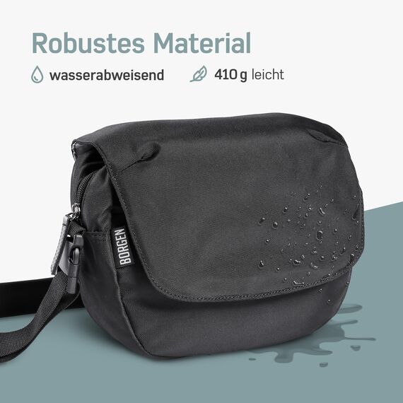 Borgen KLICKfix Lenkertasche Fahrrad - 5l Wasserabweisende und geräumige Fahrrad Lenkertasche - Bike Bag E-Bike, MTB, Citybike, Rennrad - 2in1 Tragetasche Dank abnehmbarem Gurt - Fahrradtasche Lenker