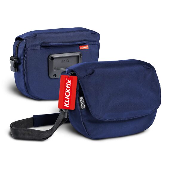 Borgen KLICKfix Lenkertasche Fahrrad - 5l Wasserabweisende und geräumige Fahrrad Lenkertasche - Bike Bag E-Bike, MTB, Citybike, Rennrad - 2in1 Tragetasche Dank abnehmbarem Gurt - Fahrradtasche Lenker