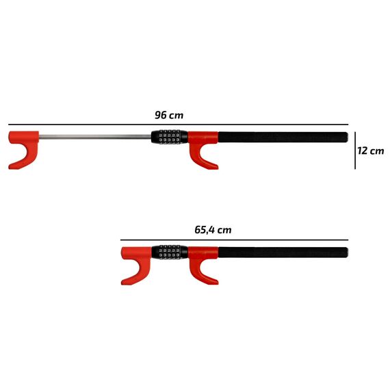 HEYNER® Lenkradsperre Wegfahrsperre mit Zahlenschloss Diebstahlsicherung WheelBlock PRO