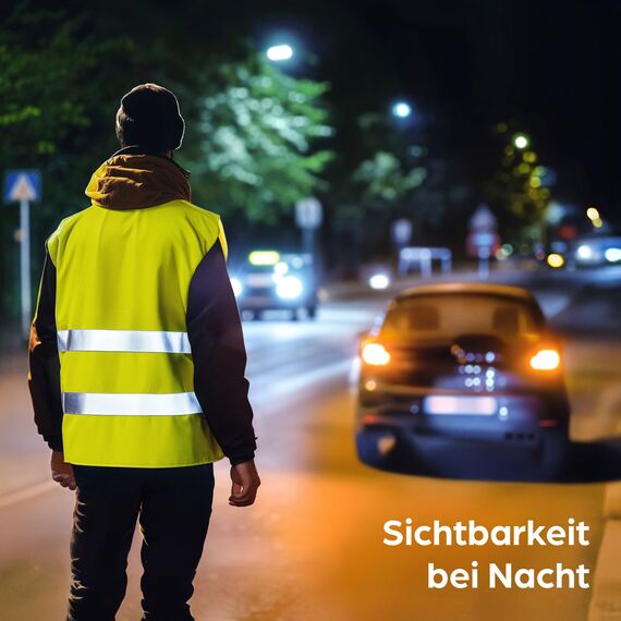 Prowiste 4 Warnwesten Auto Set mit Tasche – Europaweit gültig nach EN ISO 20471 - Stark Reflektierende Warnweste – Sicherheitsweste Gelb Warnschutzweste - KFZ Auto Zubehör - Safety Vest