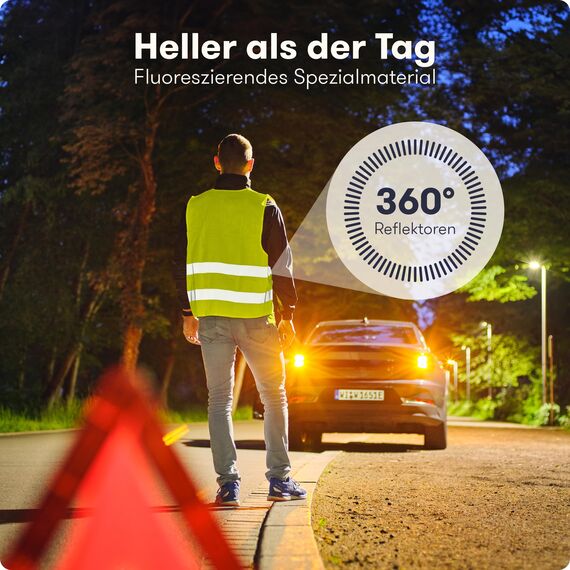 PURAHELP Warnwesten Auto 8er Set - Europaweit gültig nach EN ISO 20471 - Reflektierende Sicherheitsweste Auto Warnweste Gelb - Warnschutzweste für Erwachsene