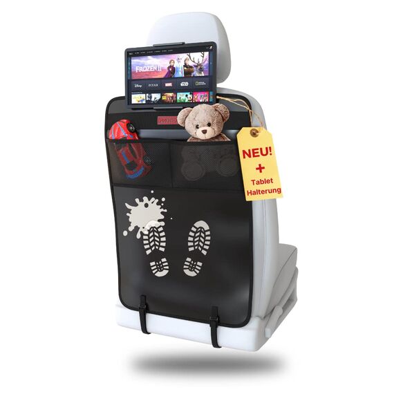 PROTEX© Rückenlehnenschutz Organizer [Testsieger 2025] 100 Tage risikofrei testen - Auto Rücksitz Organizer mit 12 Zoll Tablet Fach