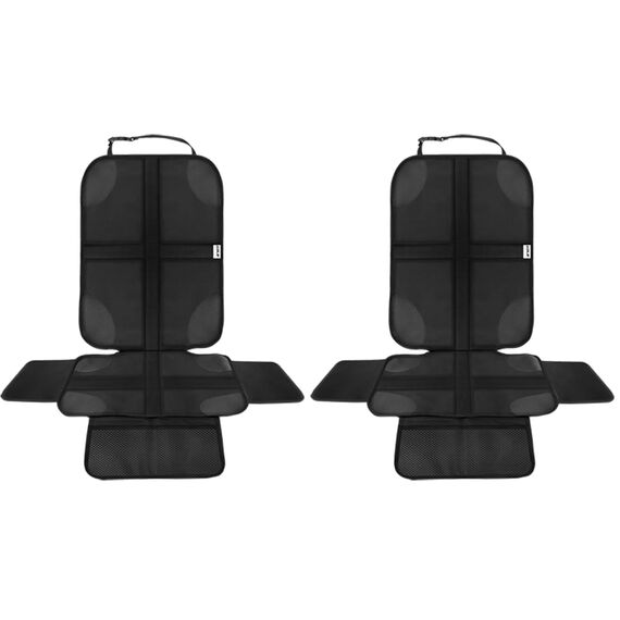 Ezilif Kindersitzunterlage ISOFIX geeignete Sitzschoner Auto Kindersitz, mit Anti-Rutsch Funktion Autositzschoner, Autositzauflage Sitzschutz (Schwarz) (Packung mit 2)