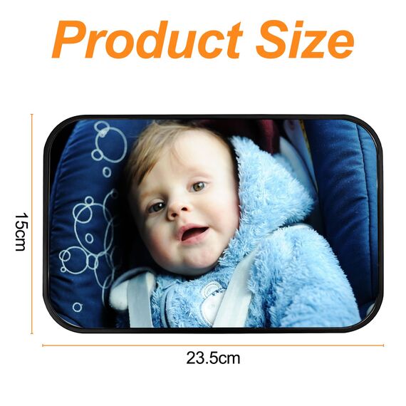 Maxentico Spiegel Auto Baby Rückbank, Autospiegel Baby Rücksitz, Babyspiegel Rücksitz, Spiegel Kindersitz, Rücksitzspiegel für Babys, Kinderspiegel, Universeller Kinder Rückspiegel