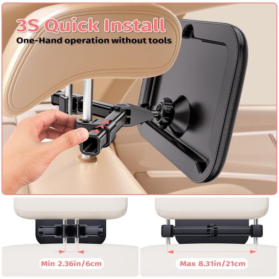 Autospiegel Baby Rücksitz Spiegel Rückbank: Spiegel Auto Baby Rückbank mit Haken Clip, 100% Bruchsicherer & 360° Drehbar Rücksitzspiegel, Babyspiegel Erstausstattung & Auto Zubehör für KFZ Kopfstütze