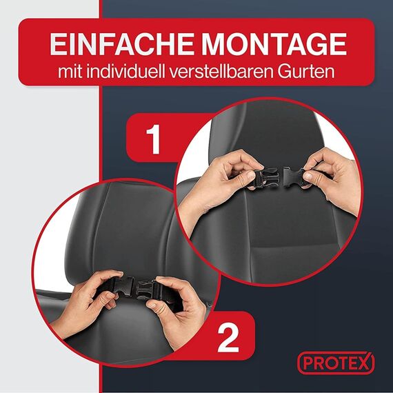 PROTEX© Rückenlehnenschutz Organizer [Testsieger 2025] 100 Tage risikofrei testen - Auto Rücksitz Organizer mit 12 Zoll Tablet Fach [blau]