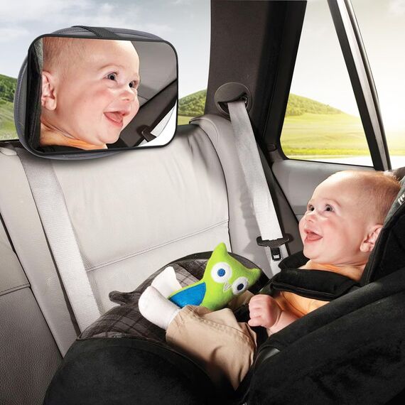 Maxentico Spiegel Auto Baby Rückbank, Autospiegel Baby Rücksitz, Babyspiegel Rücksitz, Spiegel Kindersitz, Rücksitzspiegel für Babys, Kinderspiegel, Universeller Kinder Rückspiegel