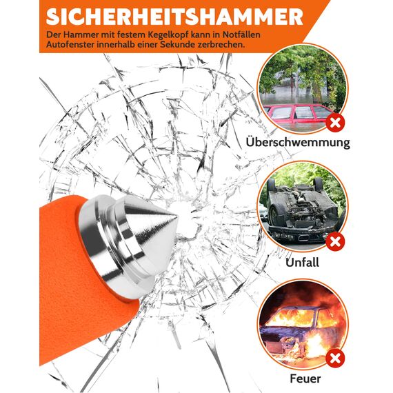 Tevlaphee Lenkradkralle, Lenkradschloss für Auto, Auto Diebstahlsicherung, Lenkradsperre Wohnmobil, Auto-Kralle als Wegfahrsperre, Universal(Orange)