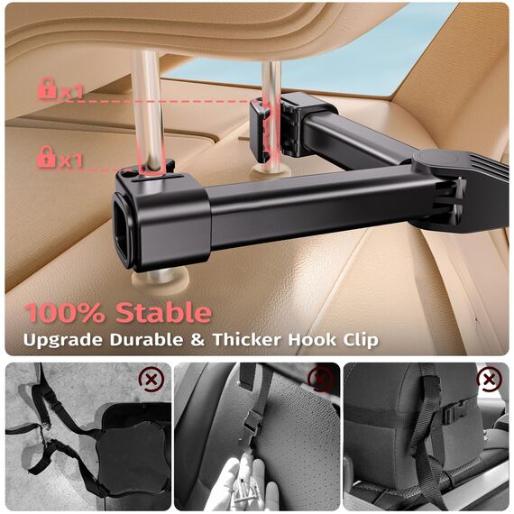 Autospiegel Baby Rücksitz Spiegel Rückbank: Spiegel Auto Baby Rückbank mit Haken Clip, 100% Bruchsicherer & 360° Drehbar Rücksitzspiegel, Babyspiegel Erstausstattung & Auto Zubehör für KFZ Kopfstütze