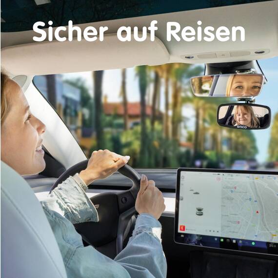 Onco Clip-On Autospiegel Baby Rücksitz - 100% Bruch- und Rüttelsicherer Baby Autospiegel für Nach Vorne Gerichtete Kindersitze, Spiegel Auto Baby Rückbank, Rückspiegel Auto, Auto Spiegel für Baby