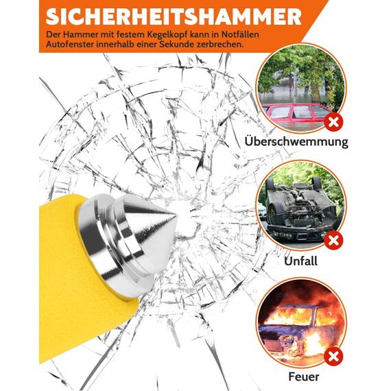 Tevlaphee Lenkradkralle, Lenkradschloss für Auto, Auto Diebstahlsicherung, Lenkradsperre Wohnmobil, Auto-Kralle als Wegfahrsperre, Universal(Gelb)