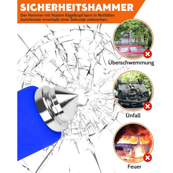 Tevlaphee Lenkradkralle, Lenkradschloss für Auto, Auto Diebstahlsicherung, Lenkradsperre Wohnmobil, Auto-Kralle als Wegfahrsperre, Universal(Blau)