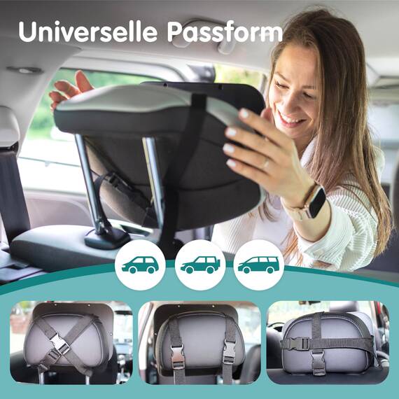 Onco 360° Baby Autospiegel (2er-Pack) - 100% Bruchsicher & Rutschfest, 2024 & 2023 Preisgekrönt, Spiegel Auto Baby Rückbank, Doppelpack (17,5 x 24,5 cm)