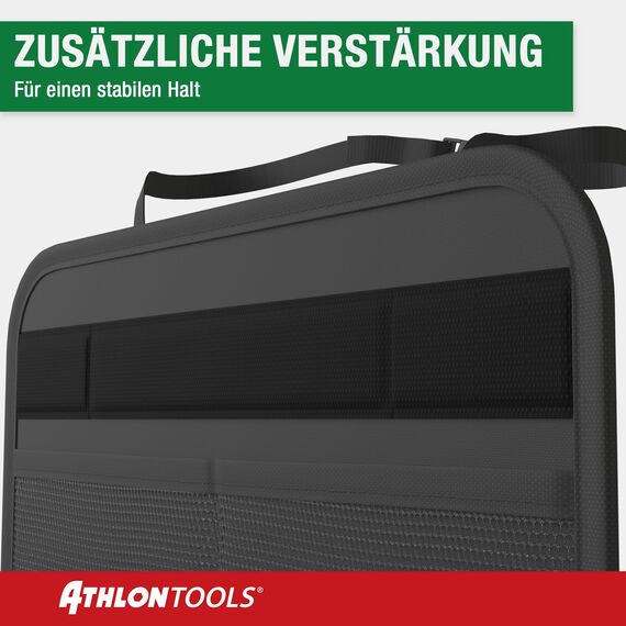 ATHLON TOOLS Rückenlehnen-Schutzmatte beschichtet, Rückenlehnenschutz Auto Kick-Matte, verstärkt - mit Netztaschen - schmutzabweisend, pflegeleicht und wasserabweisend (Packung mit 2)