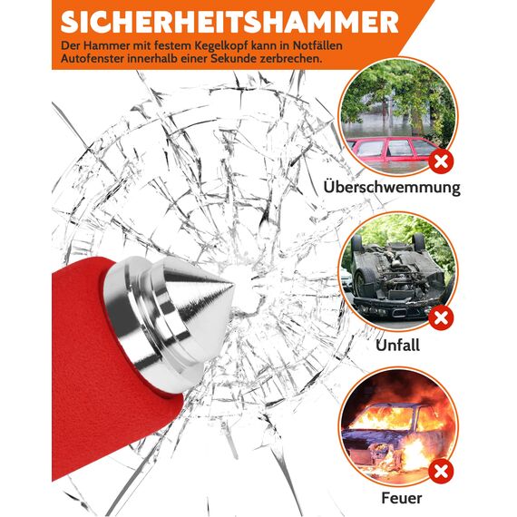 Tevlaphee Lenkradkralle, Lenkradschloss für Auto, Auto Diebstahlsicherung, Lenkradsperre Wohnmobil, Auto-Kralle als Wegfahrsperre, Universal(Rot)