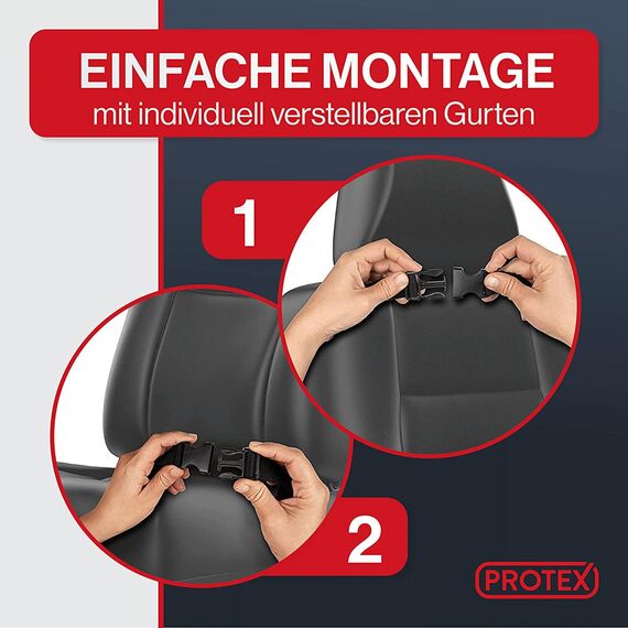 PROTEX© Rückenlehnenschutz Organizer [Testsieger 2025] 100 Tage risikofrei testen - Auto Rücksitz Organizer mit 12 Zoll Tablet Fach [schwarz]