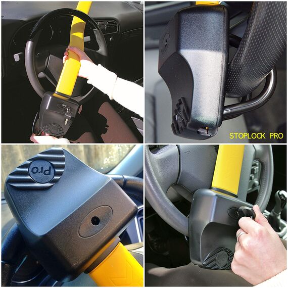 Stoplock Tastenfeld Pro Lenkrad-Wegfahrsperre HG 149-00 - Diebstahlsicherung für Pkw und andere Fahrzeuge, Schwarz