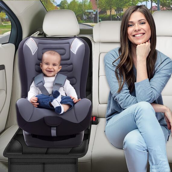 Gigmeta Kindersitzunterlage, Premium rutschfest Wasserabweisender Autositzschoner, Rücksitzschoner für Babyschale, Kindersitz & Haustiere, ISOfix geeigneter Sitzschoner für alle Kindersitze