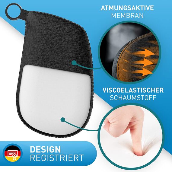 FLIPLINE Kopfstütze Auto Kinder Schwarze Nähte - Bequemes Reisefeeling für Kinder & Erwachsene - Installation in 2 Minuten ohne Schraubenzieher - Nackenstütze Nackenkissen Autokissen Auto Nackenkissen