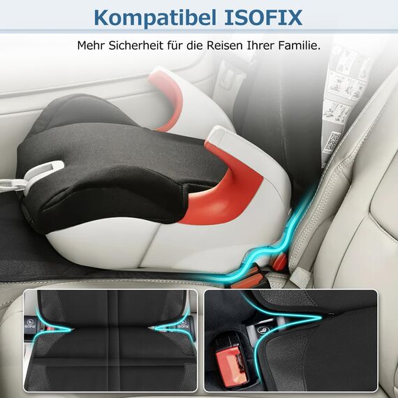Ezilif Kindersitzunterlage Auto, ISOFIX Geeignet Sitzschoner Auto Kindersitz, Wasserdicht und rutschfest Autositzschoner Universalgröße, 600D Oxford kindersitz Unterlagen für Autos (1-Pack)