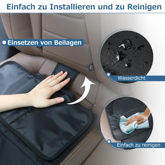 Ezilif Kindersitzunterlage Auto, ISOFIX Geeignet Sitzschoner Auto Kindersitz, Wasserdicht und rutschfest Autositzschoner Universalgröße, 600D Oxford kindersitz Unterlagen für Autos (1-Pack)