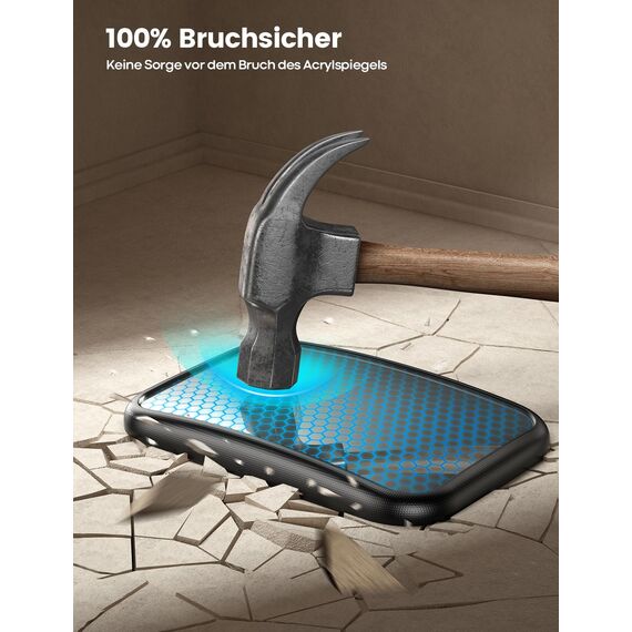 Lamicall Spiegel Auto Baby Rückbank - [2026 Haken Clip] Bruchsicher Autospiegel Baby Rücksitz, 360° Drehbar Babyspiegel Rücksitzspiegel, Kopfstützen Auto Spiegel für Baby&Kinder mit 175° Konvexspiegel