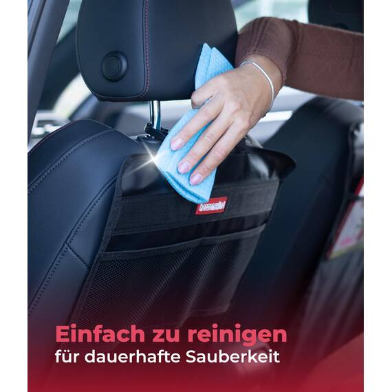 HerzensKind Rückenlehnenschutz und Organizer, wasserdicht und pflegeleicht Autositzschoner für die Rückseite der Vordersitze Auto Organizer Kinder (2 Stück) (Packung mit 2)