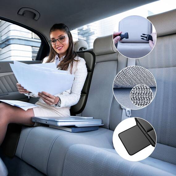 MHO+All Kindersitzunterlage, 2 Stück ISOfix Geeigneter Sitzschoner Auto Kindersitz für Textil- und Ledersitze, mit dickster Polsterung und Netztaschen, Leicht zu Reinigen und Rutschfestem